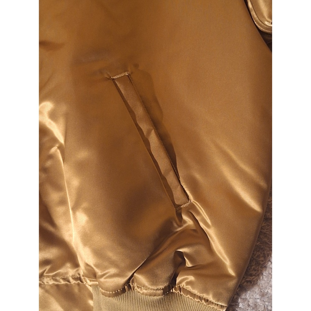 GAME Sportswear Mens Nylon Bomber Jacket XXL Harness Racing Horse Gold USA 81864 - Picture 16 of 16